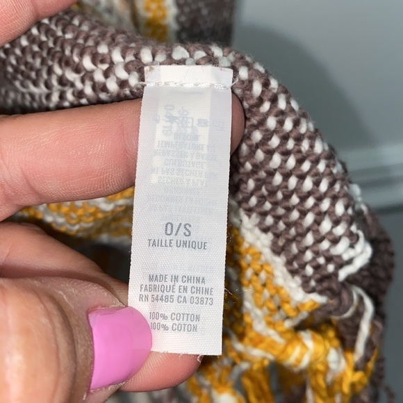 Aerie Soft and Cozy Poncho shrug yellow‎ grey OS - Picture 3 of 4